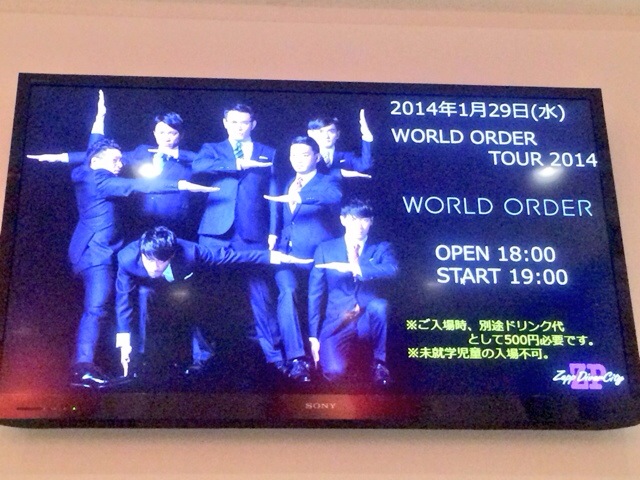 2014.01.29 WORLD ORDER『WORLD ORDER TOUR 2014』＠Zepp DiverCity TOKYO。