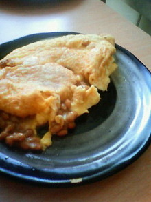 納豆オムレツ。